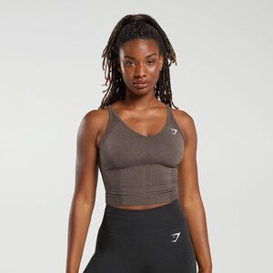 Gymshark Brown Seamless Cropped Tank